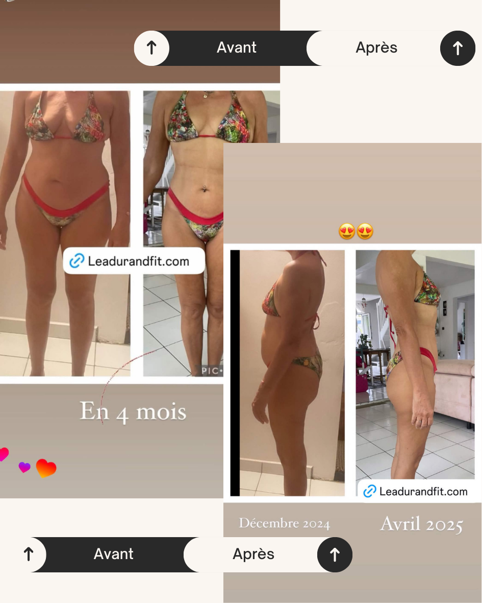 Résultat transformation fitness
